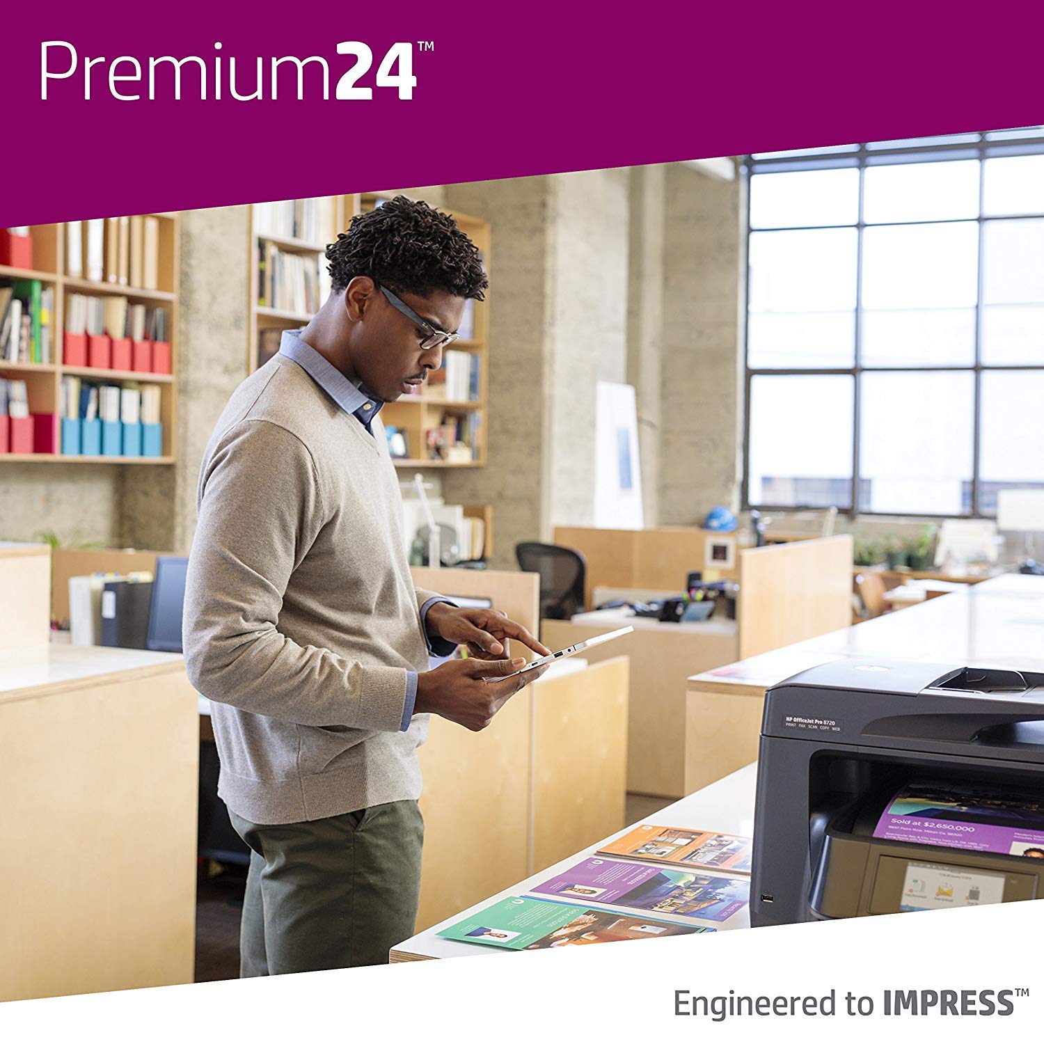 HP Paper Printer | 8.5 x 11 Paper | Premium 32 lb | 1 Ream - 500 Sheets | 100 Bright | Made in USA - FSC Certified | 113100R