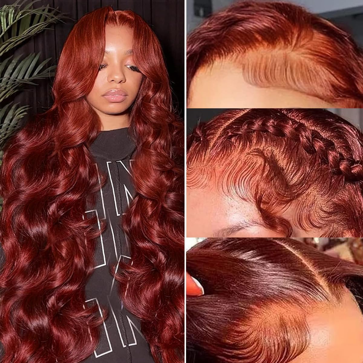 QZOQZO 28 Inch 99j Burgundy Lace Front Wigs Human Hair Red Burgundy Wig 180% Density 13x6 Body Wave Lace Front Wigs Pre Plucked Glueless Lace Front Wigs Human Hair for Women