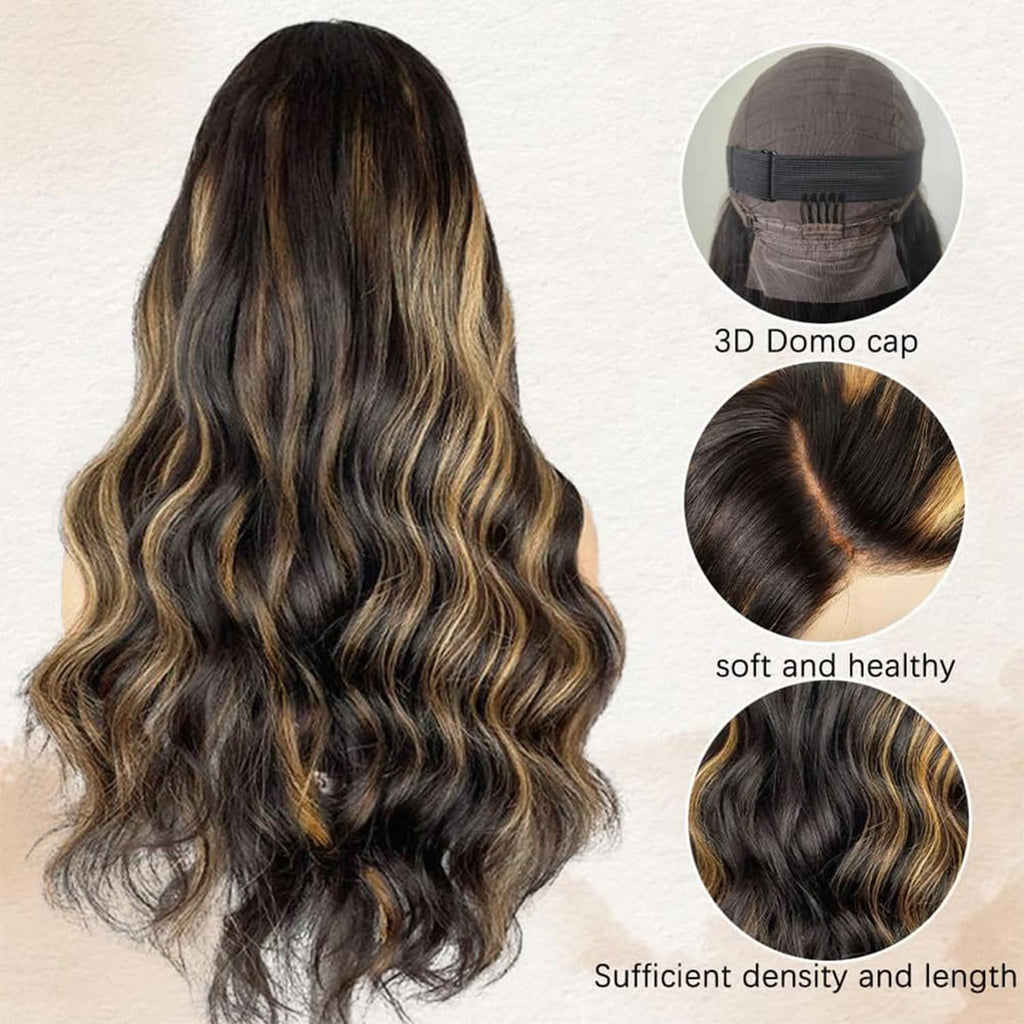 13x6 Lace Front Wigs Human Hair Pre Plucked 180 Density 26 Inch HD Body Wave Lace Front Wigs Human Hair 10A Frontal Wigs Human Hair wigs for Women Glueless Wigs Human Hair Pre Plucked Black wig