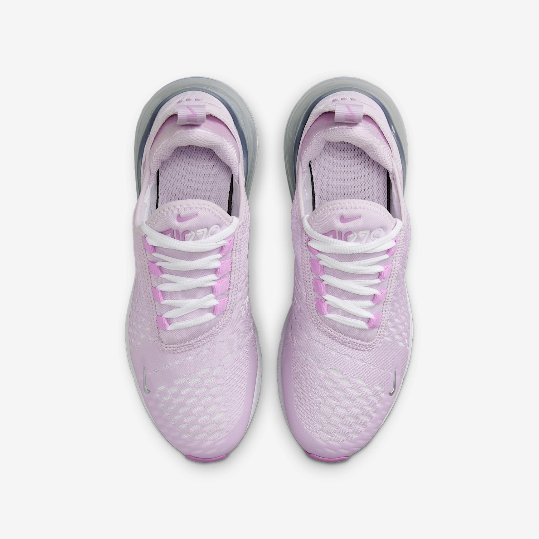 Nike Air Max 270 Big Kids' Shoes (Doll/Rush Fuchsia/White/Metallic Silver)