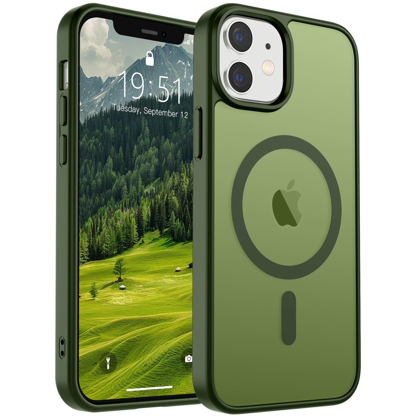 SUPFINE Magnetic for iPhone 17 Pro Max Case (Compatible with MagSafe)(Military Grade Drop Protection) Translucent Matte Shockproof with Anti-Fingerprint Phone Cover, Black