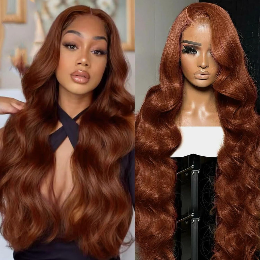 30inch Chocolate Brown Lace Front Wig Human Hair 13x6 Hd Lace Frontal Wigs Human Hair 200 Density Body Wave Chocolate Brown Wig Human Hair pre Plucked Colored Wigs for Women
