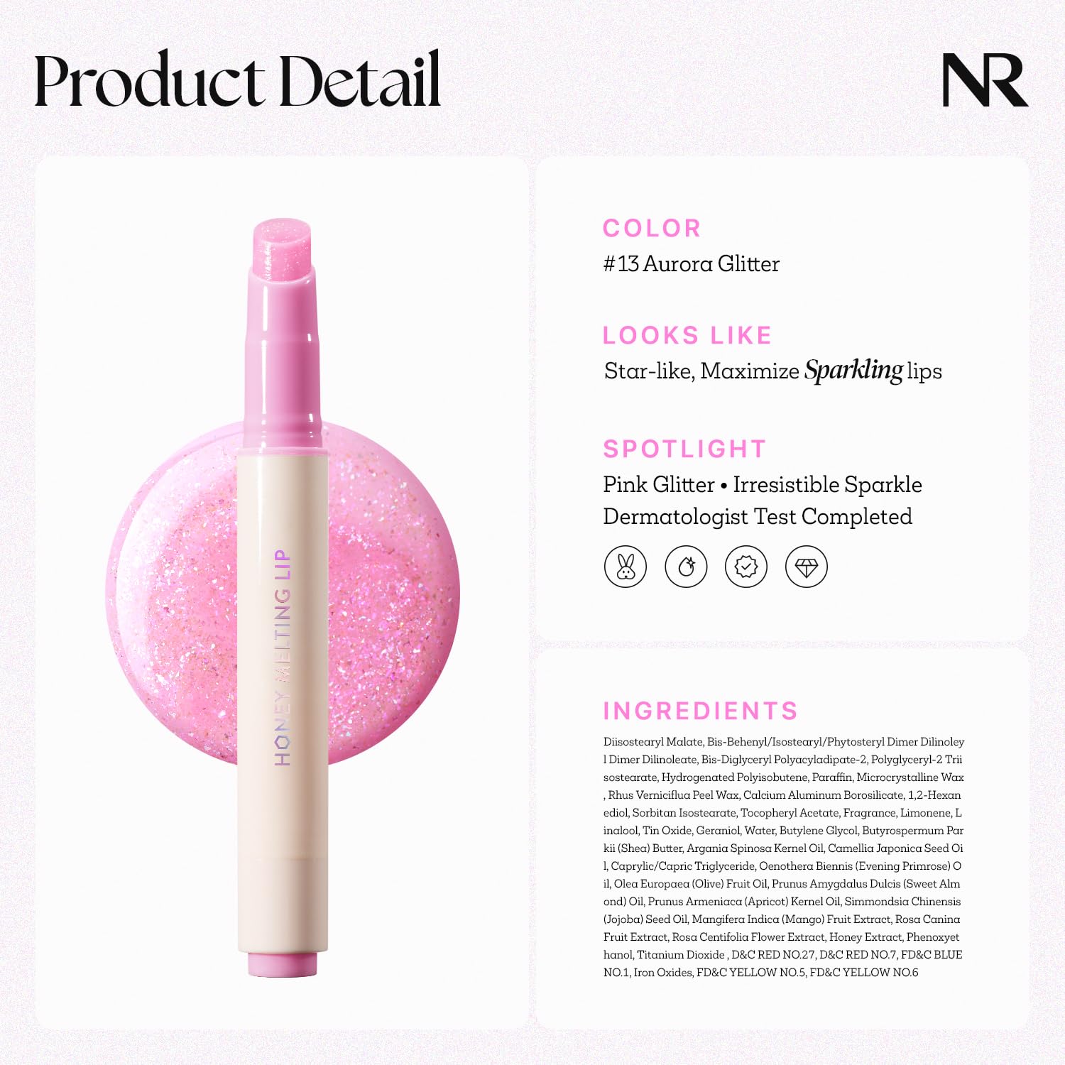 Nature Republic HONEY MELTING LIP (02 FIG) SOFT LIP STICK, Hydrating Gloss, Moisturizing balms, Sheer tint, Shine & Nude, Glowy Finish, korean make up