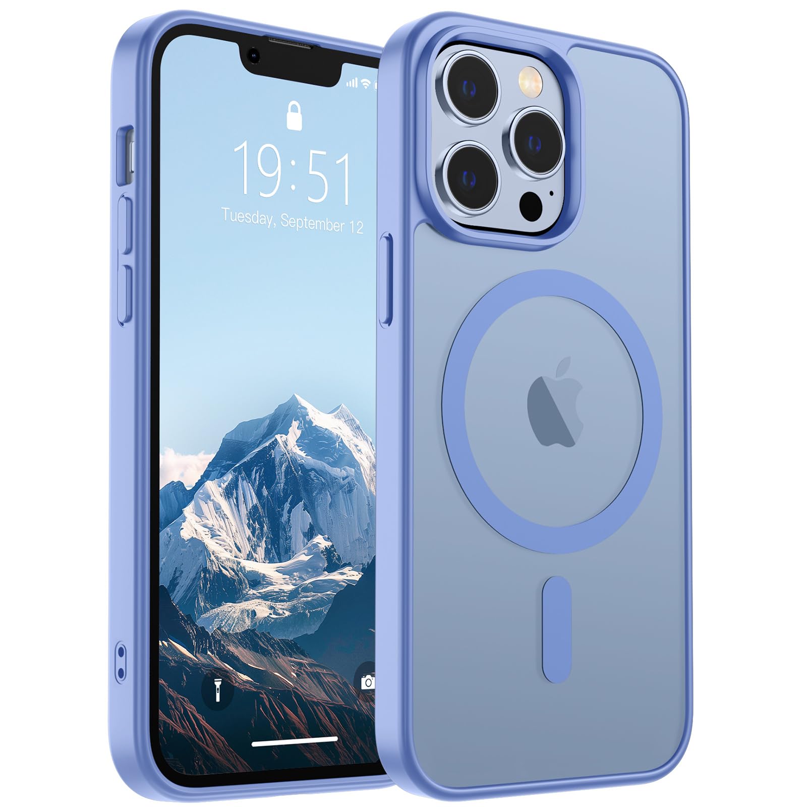 SUPFINE Magnetic for iPhone 17 Pro Max Case (Compatible with MagSafe)(Military Grade Drop Protection) Translucent Matte Shockproof with Anti-Fingerprint Phone Cover, Black