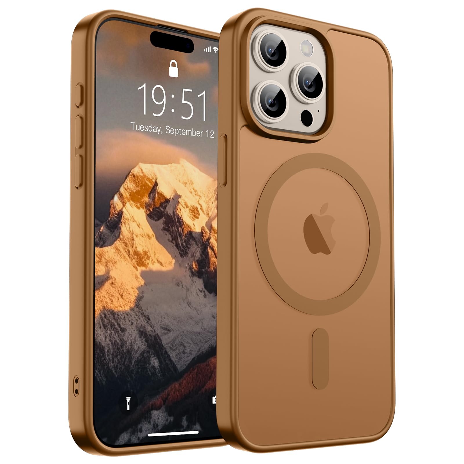 SUPFINE Magnetic for iPhone 17 Pro Max Case (Compatible with MagSafe)(Military Grade Drop Protection) Translucent Matte Shockproof with Anti-Fingerprint Phone Cover, Black