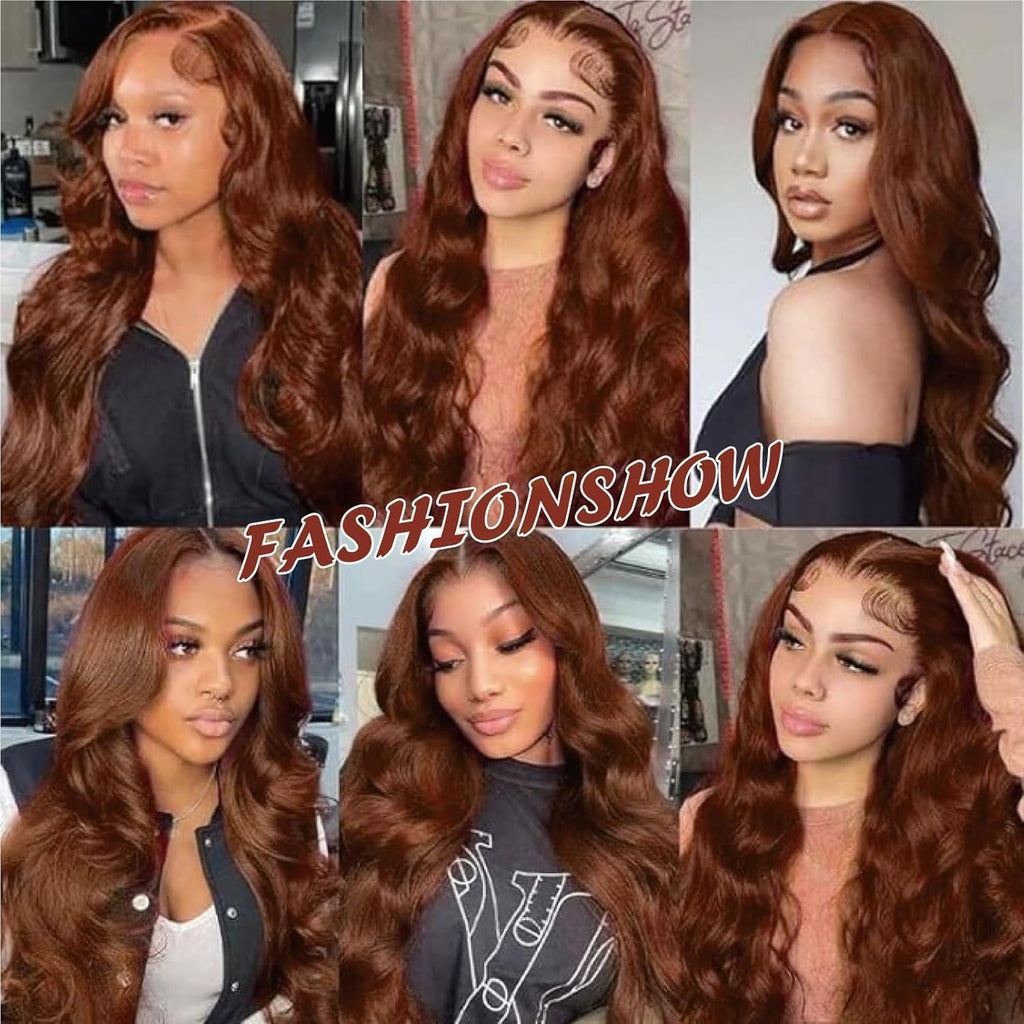 30inch Chocolate Brown Lace Front Wig Human Hair 13x6 Hd Lace Frontal Wigs Human Hair 200 Density Body Wave Chocolate Brown Wig Human Hair pre Plucked Colored Wigs for Women