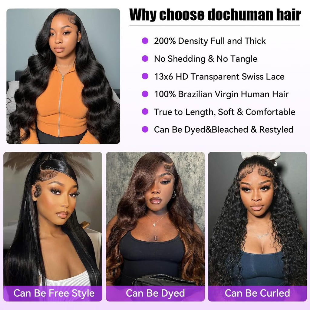 30inch Chocolate Brown Lace Front Wig Human Hair 13x6 Hd Lace Frontal Wigs Human Hair 200 Density Body Wave Chocolate Brown Wig Human Hair pre Plucked Colored Wigs for Women