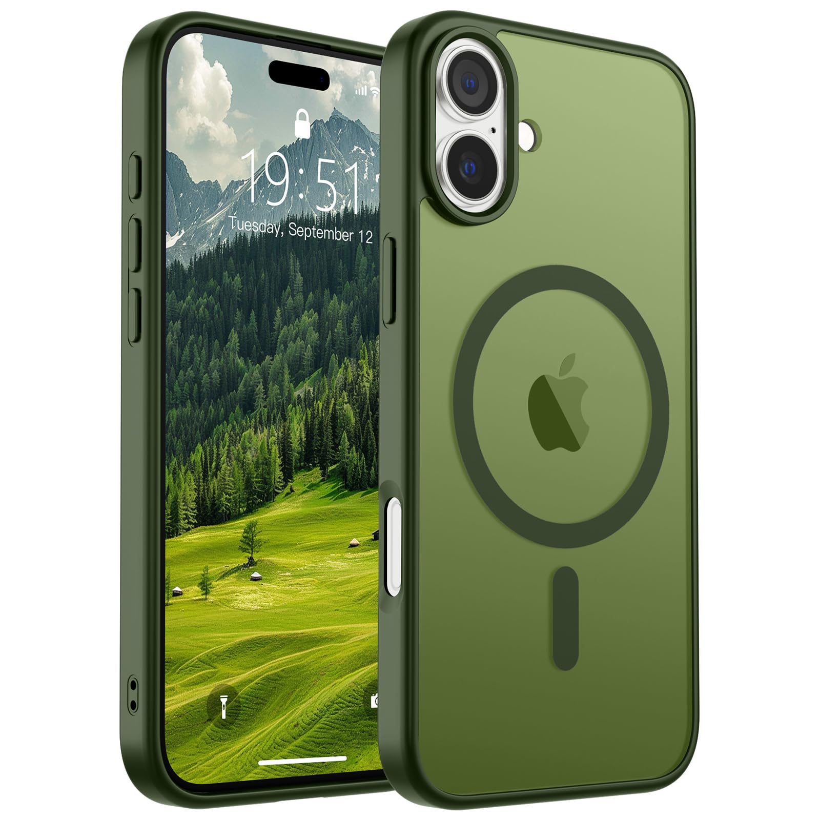 SUPFINE Magnetic for iPhone 17 Pro Max Case (Compatible with MagSafe)(Military Grade Drop Protection) Translucent Matte Shockproof with Anti-Fingerprint Phone Cover, Black