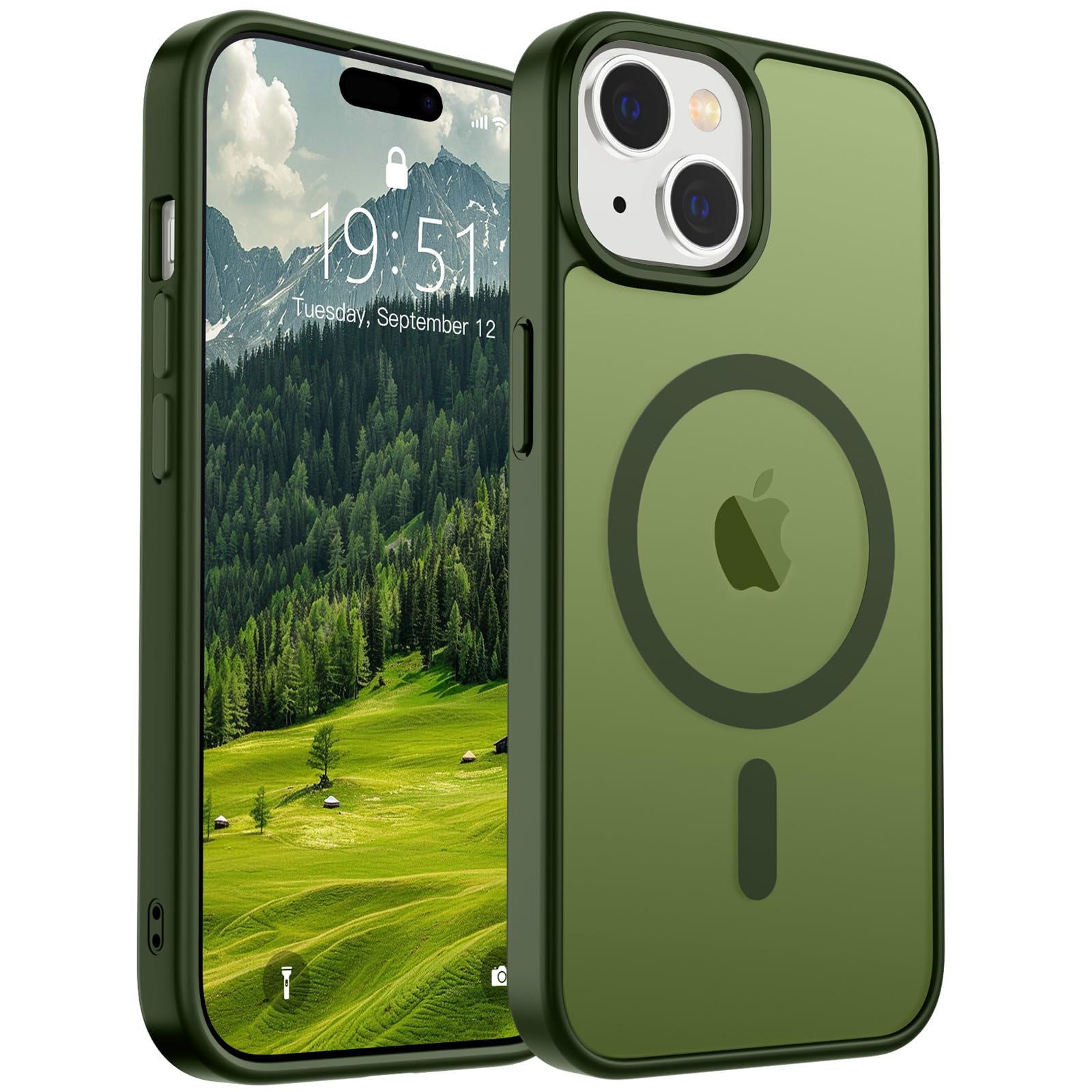 SUPFINE Magnetic for iPhone 17 Pro Max Case (Compatible with MagSafe)(Military Grade Drop Protection) Translucent Matte Shockproof with Anti-Fingerprint Phone Cover, Black