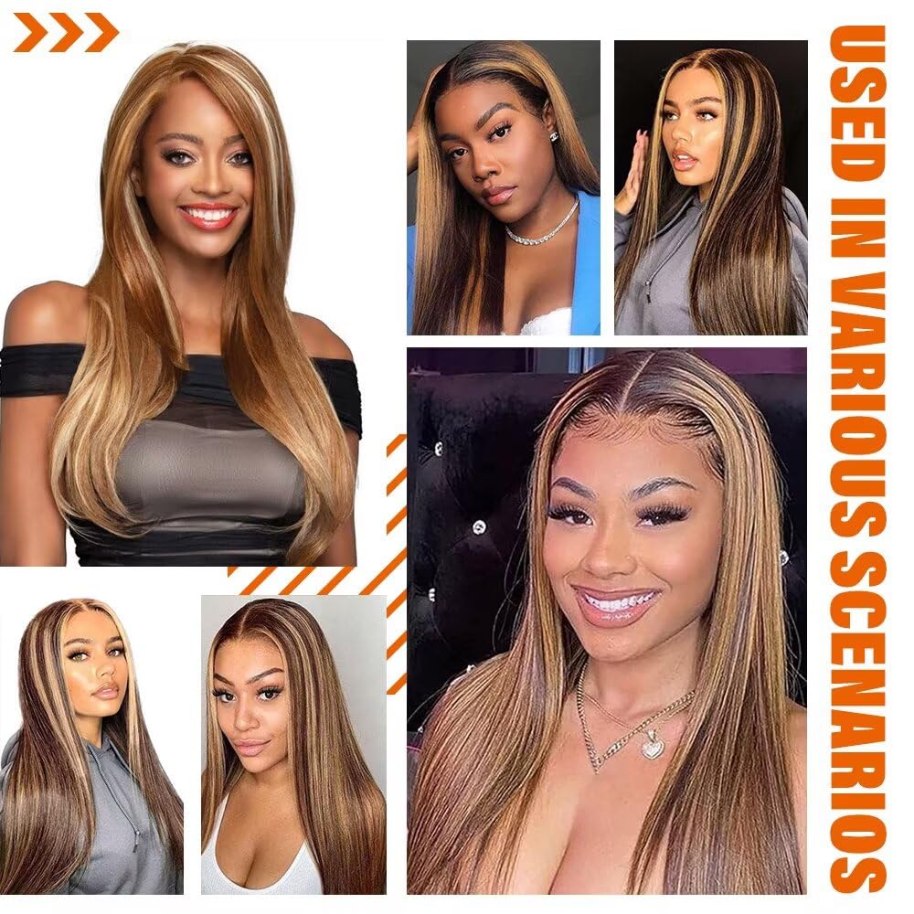 TTSMINS 13x6 Lace Front Wigs Human Hair for Women 180 Density HD Transparent 28 Inch Straight Lace Front Wigs Human Hair Pre Plucked Glueless Lace Frontal Wigs Natural Black Color