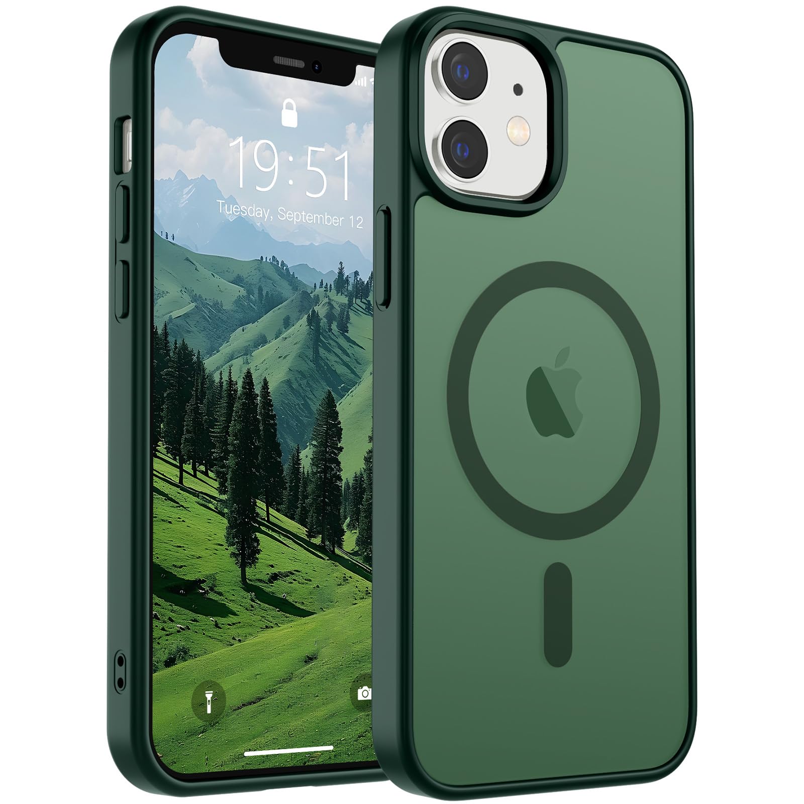 SUPFINE Magnetic for iPhone 17 Pro Max Case (Compatible with MagSafe)(Military Grade Drop Protection) Translucent Matte Shockproof with Anti-Fingerprint Phone Cover, Black