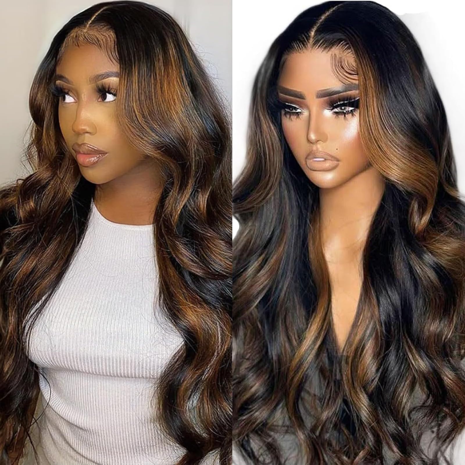 13x6 Lace Front Wigs Human Hair Pre Plucked 180 Density 26 Inch HD Body Wave Lace Front Wigs Human Hair 10A Frontal Wigs Human Hair wigs for Women Glueless Wigs Human Hair Pre Plucked Black wig