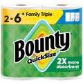 Bounty Quick Size Paper Towels, White, 8 Family Rolls
