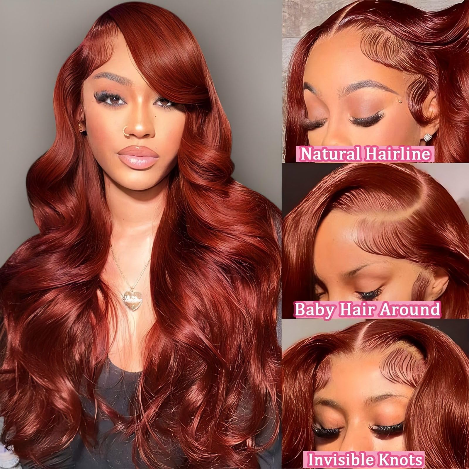 QZOQZO 28 Inch 99j Burgundy Lace Front Wigs Human Hair Red Burgundy Wig 180% Density 13x6 Body Wave Lace Front Wigs Pre Plucked Glueless Lace Front Wigs Human Hair for Women