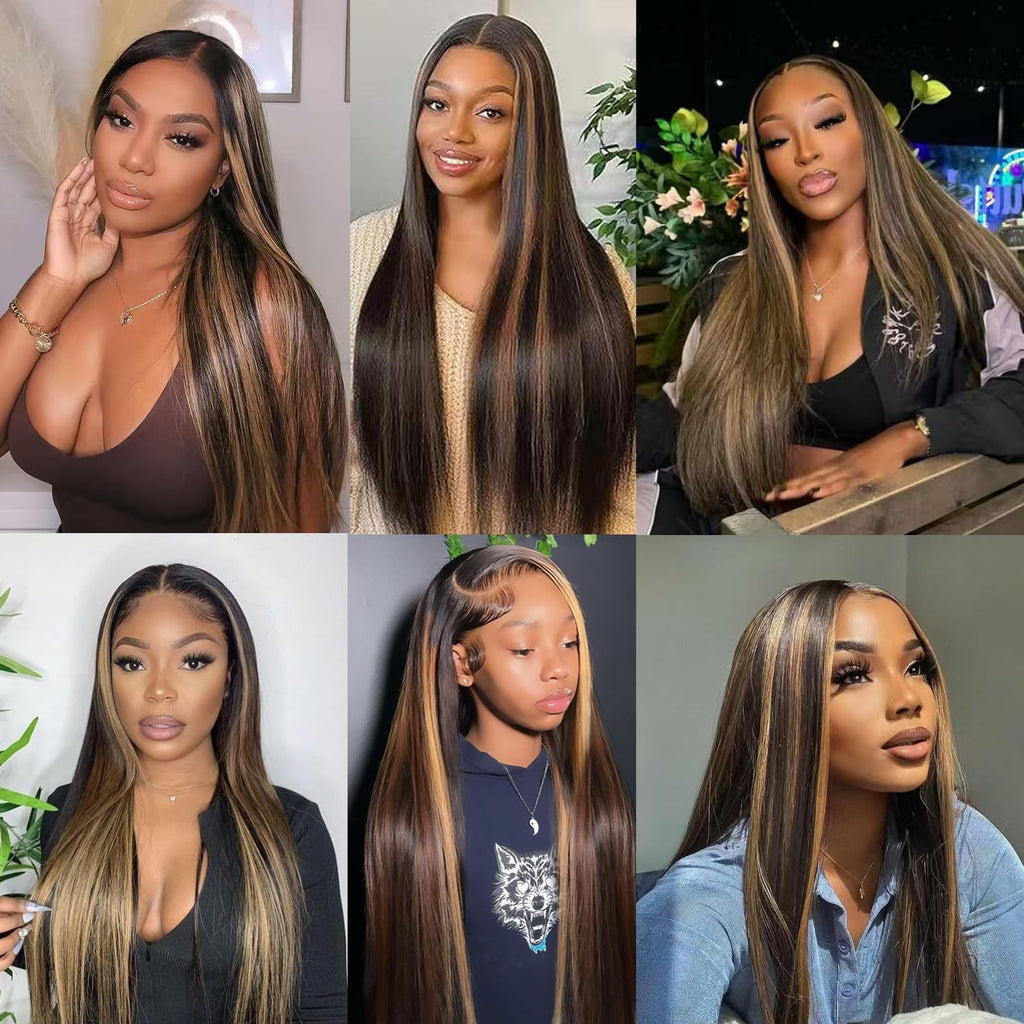 Fiumer Burgundy Wig Human Hair 28inch 13x6 HD Transparent Lace Straight 99J Red Human Hair Wig Colored Reddish Brown Lace Frontal Wigs 180% Density Pre Plucked