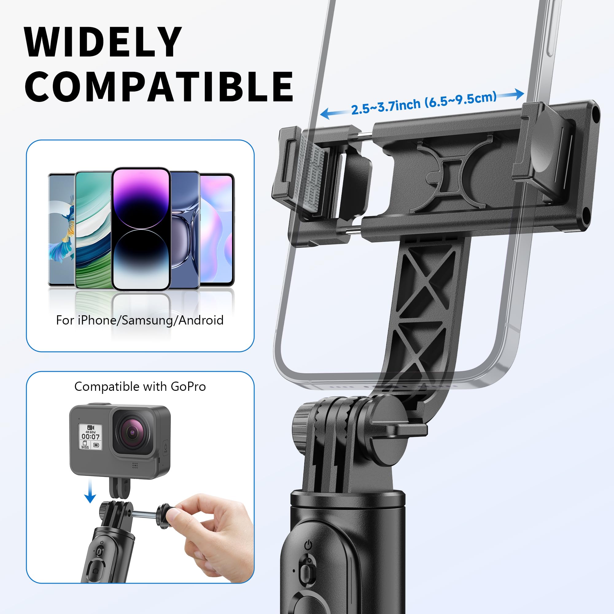 Selfie Stick Tripod, All in One Extendable & Portable iPhone Tripod Selfie Stick with Wireless Remote Compatible with iPhone 17 16 15 14 13 12 pro Xs Max, Galaxy Note10/S20/S10/OnePlus 9/9 PRO etc