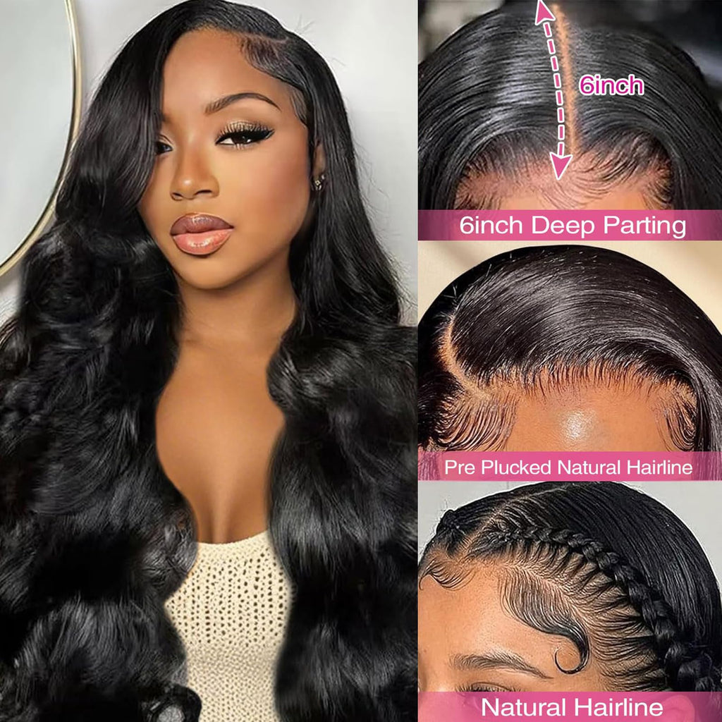 QZOQZO 28 Inch 99j Burgundy Lace Front Wigs Human Hair Red Burgundy Wig 180% Density 13x6 Body Wave Lace Front Wigs Pre Plucked Glueless Lace Front Wigs Human Hair for Women