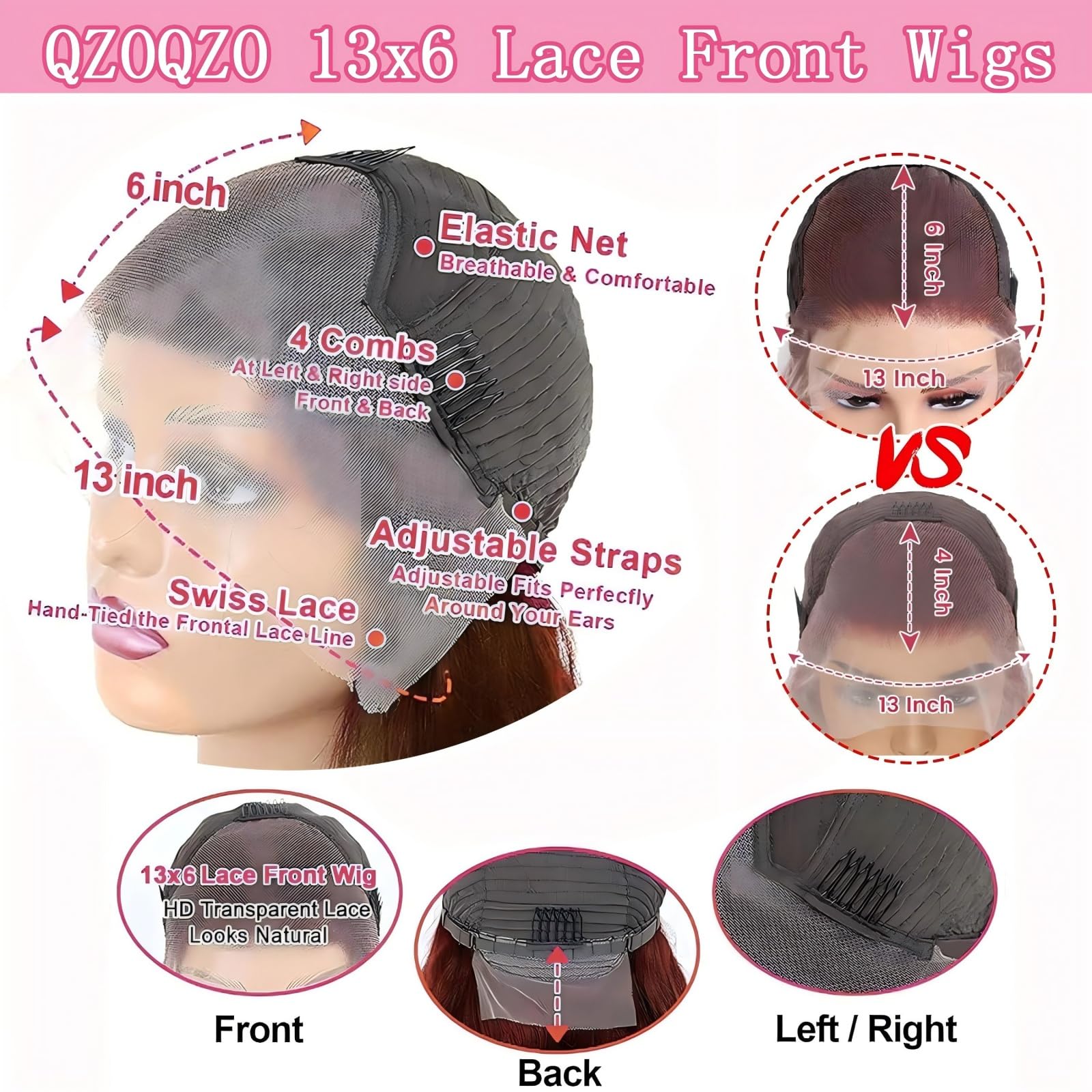 QZOQZO 28 Inch 99j Burgundy Lace Front Wigs Human Hair Red Burgundy Wig 180% Density 13x6 Body Wave Lace Front Wigs Pre Plucked Glueless Lace Front Wigs Human Hair for Women