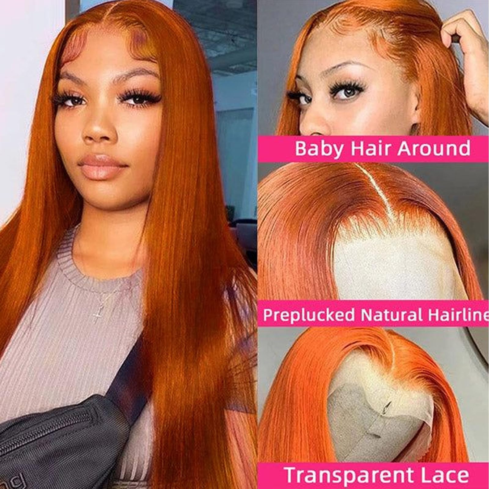 Fiumer Burgundy Wig Human Hair 28inch 13x6 HD Transparent Lace Straight 99J Red Human Hair Wig Colored Reddish Brown Lace Frontal Wigs 180% Density Pre Plucked