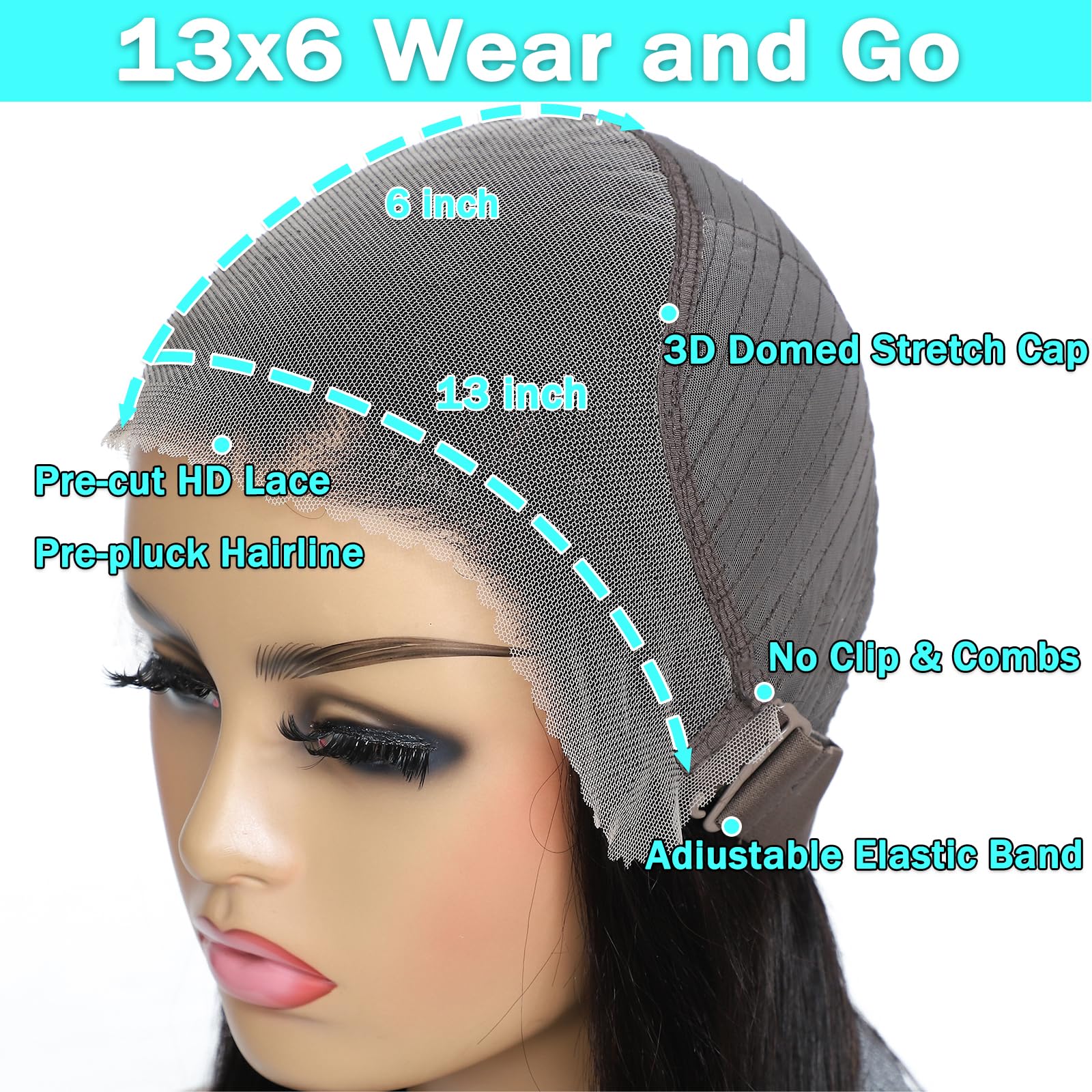 13x6 Lace Front Wigs Human Hair Pre Plucked 180 Density 26 Inch HD Body Wave Lace Front Wigs Human Hair 10A Frontal Wigs Human Hair wigs for Women Glueless Wigs Human Hair Pre Plucked Black wig
