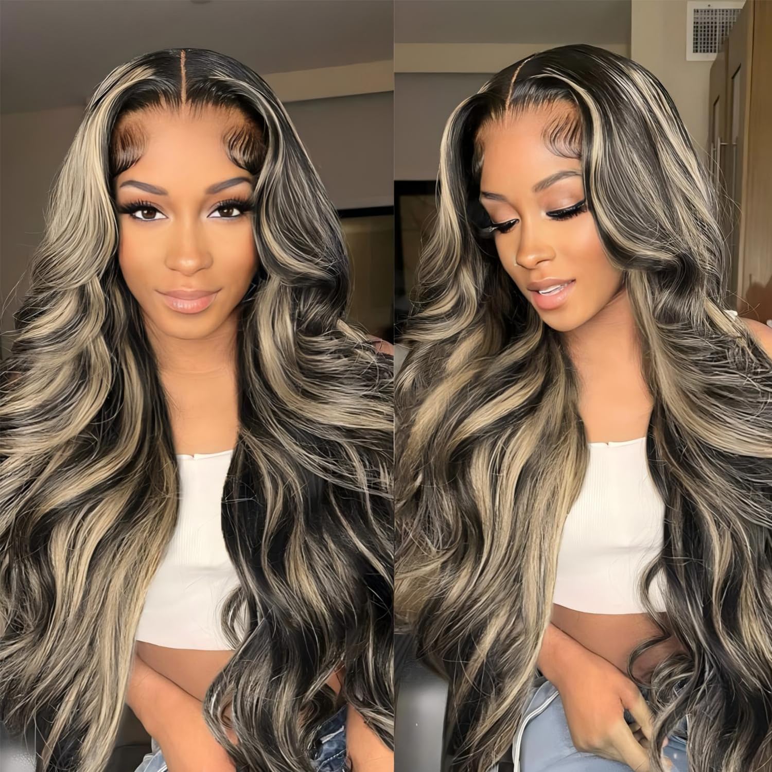 13x6 Lace Front Wigs Human Hair Pre Plucked 180 Density 26 Inch HD Body Wave Lace Front Wigs Human Hair 10A Frontal Wigs Human Hair wigs for Women Glueless Wigs Human Hair Pre Plucked Black wig