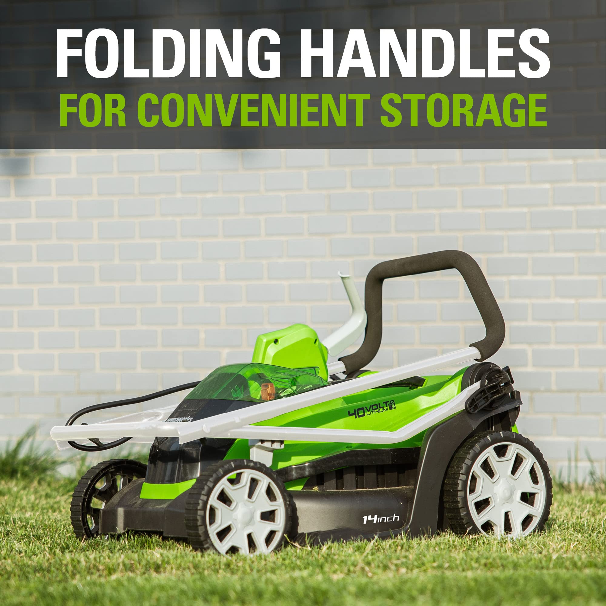 Greenworks 40V 16" (Push) Cordless Lawn Mower, 4.0Ah Battery (1/3 Acre, Push Button Start, Compatible with 75+ Tools)