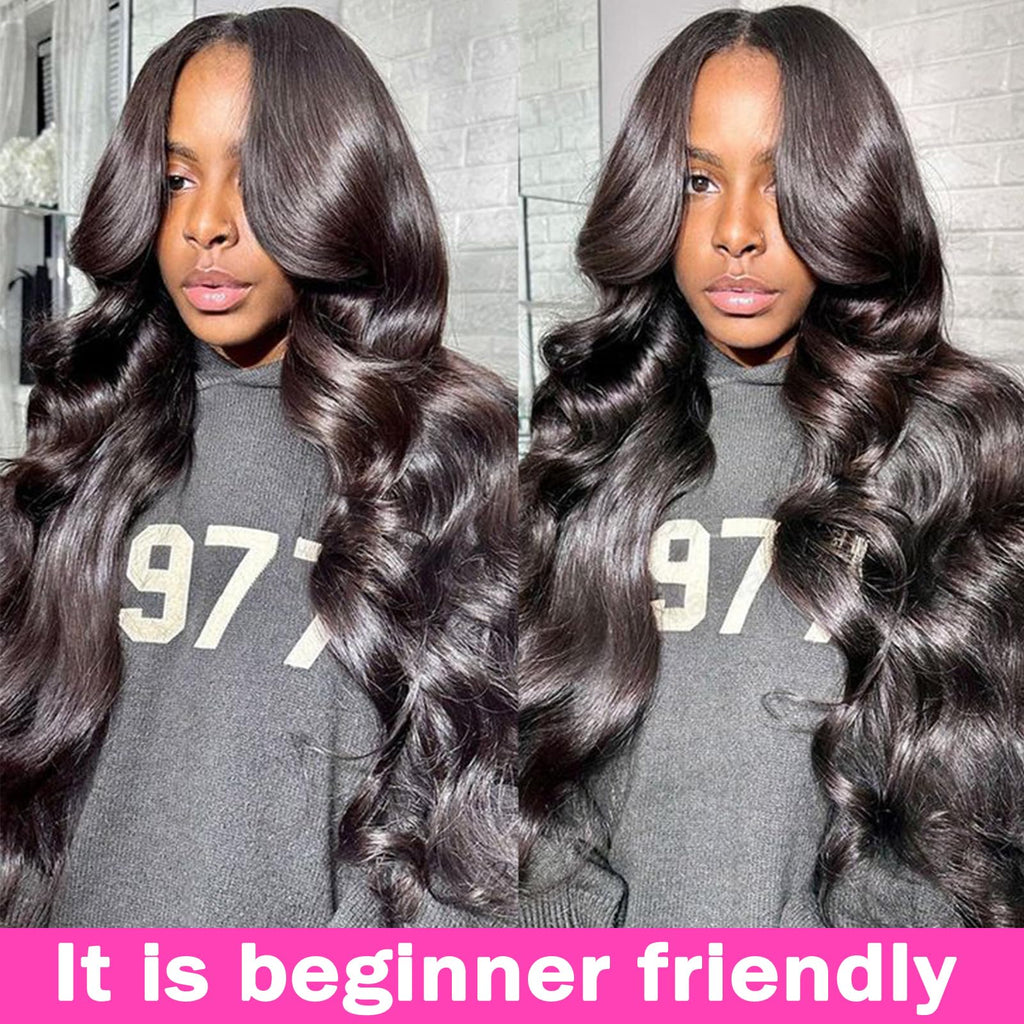 13x6 Lace Front Wigs Human Hair Pre Plucked 180 Density 26 Inch HD Body Wave Lace Front Wigs Human Hair 10A Frontal Wigs Human Hair wigs for Women Glueless Wigs Human Hair Pre Plucked Black wig