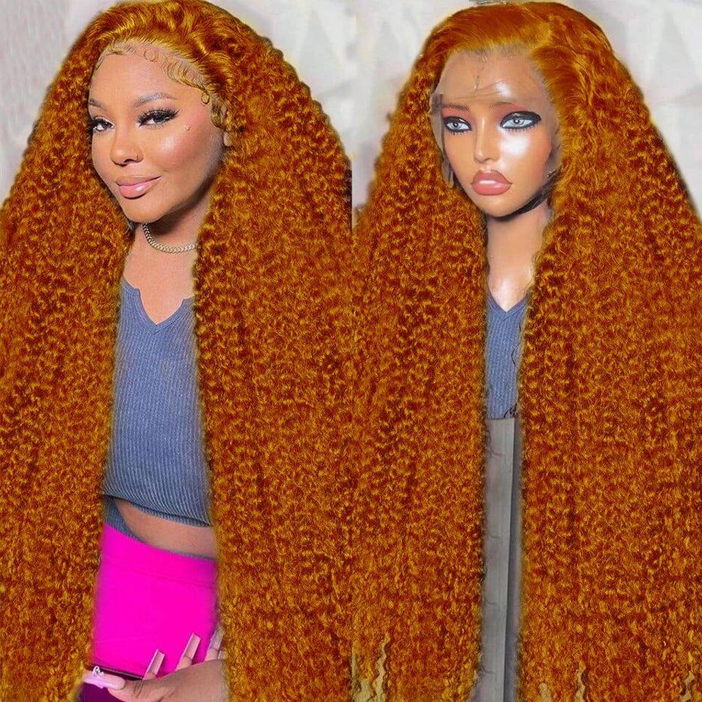Nsvnsv 30 Inch 13x6 Deep Wave Lace Front Wigs Human Hair HD Full Lace Frontal Wigs Pre Plucked Bleached Knots 180% Density Deep Curly Human Hair Wig Natural Color