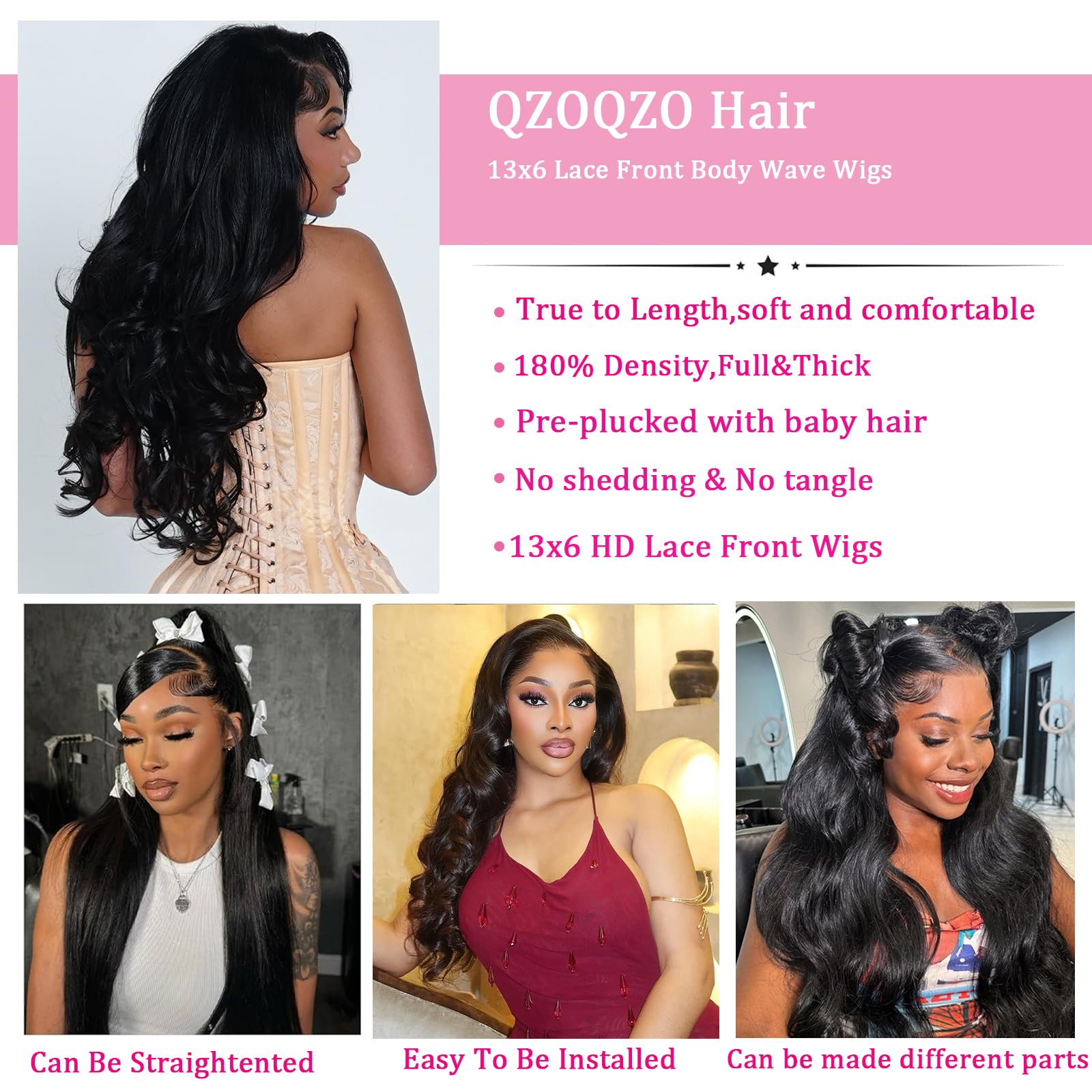 QZOQZO 28 Inch 99j Burgundy Lace Front Wigs Human Hair Red Burgundy Wig 180% Density 13x6 Body Wave Lace Front Wigs Pre Plucked Glueless Lace Front Wigs Human Hair for Women