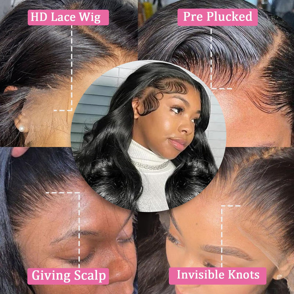 QZOQZO 28 Inch 99j Burgundy Lace Front Wigs Human Hair Red Burgundy Wig 180% Density 13x6 Body Wave Lace Front Wigs Pre Plucked Glueless Lace Front Wigs Human Hair for Women