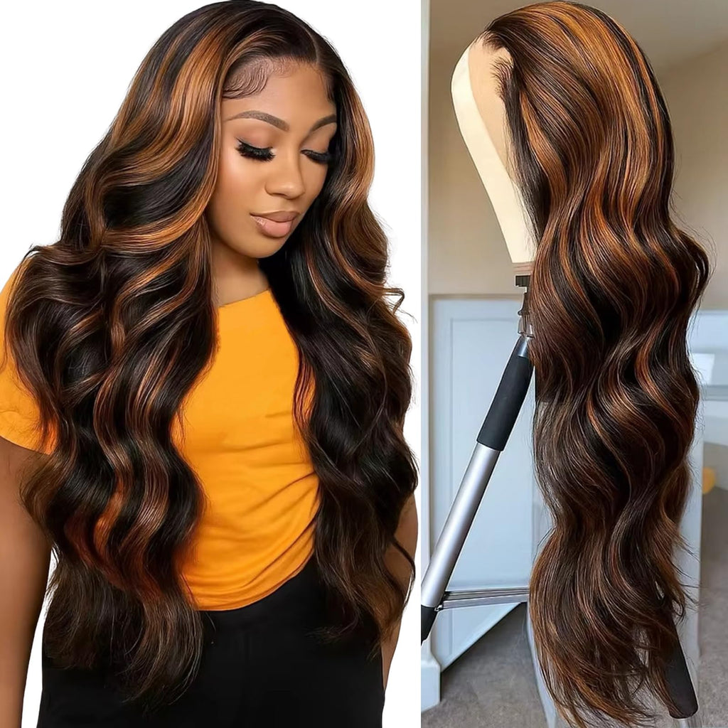 13x6 Lace Front Wigs Human Hair Pre Plucked 180 Density 26 Inch HD Body Wave Lace Front Wigs Human Hair 10A Frontal Wigs Human Hair wigs for Women Glueless Wigs Human Hair Pre Plucked Black wig