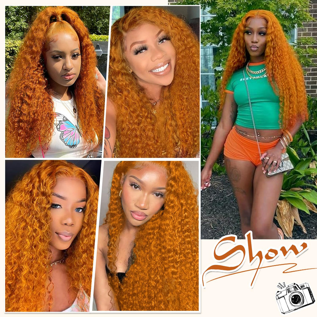 Nsvnsv 30 Inch 13x6 Deep Wave Lace Front Wigs Human Hair HD Full Lace Frontal Wigs Pre Plucked Bleached Knots 180% Density Deep Curly Human Hair Wig Natural Color